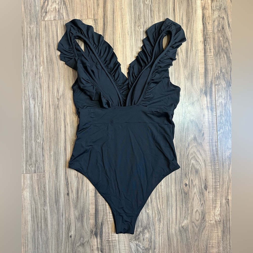 H&M Black Ruffled Kids One Piece - Picture 2 of 4